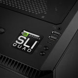 Insignia/logotipo adhesivo de caja abovedada con efecto cromado de 1"x1" para nVidia SLI Quad