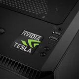 nVidia Tesla 1"x1" Chrome Effect Domed Case Badge / Sticker Logo