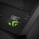 Insignia/logotipo adhesivo de caja abovedada con efecto cromado de 1"x1" para nVidia Titan V