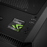 Insignia/logotipo adhesivo de caja abovedada con efecto cromado de 1"x1" de nVidia Turing Titan RTX