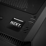 Insignia/logotipo adhesivo de caja abovedada con efecto cromado de NZXT de 1"x1"