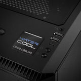 Watercool Liquid Cooling 1"x1" Chrome Effect Domed Case Badge / Sticker Logo