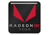 AMD Radeon RX VEGA 1"x1" Badge de boîtier bombé effet chromé / Logo autocollant