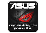 ASUS ROG Crosshair VIII Fórmula 1"x1" Insignia de caja abovedada con efecto cromado / Logotipo adhesivo