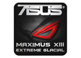 ASUS ROG Maximus XIII Extreme Glacial 1"x1" Insignia de caja abovedada con efecto cromado / Logotipo adhesivo