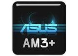 Insignia/logotipo adhesivo de caja abovedada con efecto cromado de 1"x1" de ASUS AM3