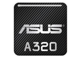 Asus A320 1"x1" Efecto cromado Caja abovedada Insignia / Logotipo adhesivo