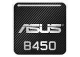 Asus B450 1"x1" Efecto cromado Caja abovedada Insignia / Logotipo adhesivo