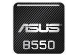Asus B550 1"x1" Efecto cromado Caja abovedada Insignia / Logotipo adhesivo