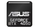 Asus GeForce RTX 4050 1"x1" Badge de boîtier bombé effet chrome / Logo autocollant