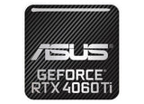 Asus GeForce RTX 4060 Ti 1"x1" Badge de boîtier bombé effet chrome / Logo autocollant