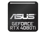 Asus GeForce RTX 4080 Ti 1"x1" Badge de boîtier bombé effet chromé / Logo autocollant