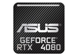 Asus GeForce RTX 4080 1"x1" Badge de boîtier bombé effet chrome / Logo autocollant
