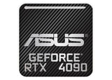 Asus GeForce RTX 4090 1"x1" Badge de boîtier bombé effet chrome / Logo autocollant