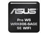 Asus Pro WS WRX80E-SAGE SE WIFI Insignia/pegatina con logotipo de caja abovedada con efecto cromado de 1"x1"