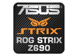 Asus ROG STRIX Z690 Insignia/logotipo adhesivo de caja abovedada con efecto cromado de 1"x1"