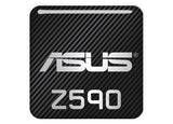 Asus Z590 1"x1" Efecto cromado Caja abovedada Insignia / Logotipo adhesivo