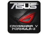 Asus ROG CROSSHAIR V FORMULA-Z Insignia/logotipo adhesivo de caja abovedada con efecto cromado de 1"x1"