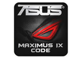 Asus ROG MAXIMUS IX CODE Insignia/logotipo adhesivo de caja abovedada con efecto cromado de 1"x1"