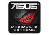Asus ROG MAXIMUS IX EXTREME Insignia/logotipo adhesivo de caja abovedada con efecto cromado de 1"x1"
