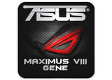 Asus ROG MAXIMUS VIII GENE Insignia/logotipo adhesivo de caja abovedada con efecto cromado de 1"x1"