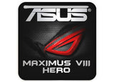 Asus ROG MAXIMUS VIII HERO 1"x1" Insignia de caja abovedada con efecto cromado / Logotipo adhesivo