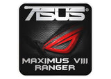Asus ROG MAXIMUS VIII RANGER Insignia/logotipo adhesivo de caja abovedada con efecto cromado de 1"x1"