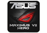 Asus ROG MAXIMUS VII HERO 1"x1" Badge de boîtier bombé effet chromé / Logo autocollant