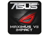 Asus ROG MAXIMUS VII IMPACT Insignia/logotipo adhesivo de caja abovedada con efecto cromado de 1"x1"