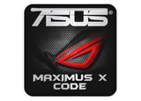 Asus ROG MAXIMUS X CODE Insignia/logotipo adhesivo de caja abovedada con efecto cromado de 1"x1"