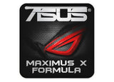 Asus ROG MAXIMUS X FORMULA Motherboard 1"x1" Chrome Effect Domed Case Badge / Sticker Logo