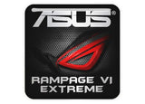 Asus ROG RAMPAGE VI EXTREME Insignia/logotipo adhesivo de caja abovedada con efecto cromado de 1"x1"