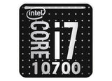 Intel Core i7 10700 1"x1" Insignia de caja abovedada con efecto cromado / Logotipo adhesivo
