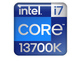Intel Core i7 13700K 1"x1" Chrome Effect Domed Case Badge / Sticker Logo