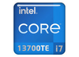 Intel Core i7 13700TE 1"x1" Chrome Effect Domed Case Badge / Sticker Logo