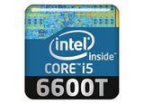 Intel Core i5 6600T 1"x1" Chrome Effect Domed Case Badge / Sticker Logo