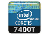 Intel Core i5 7400T 1"x1" Chrome Effect Domed Case Badge / Sticker Logo