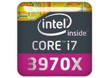 Intel Core i7 3970X Extreme Edition 1"x1" Chrome Effect Domed Case Badge / Sticker Logo