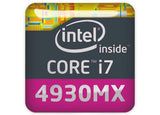 Intel Core i7 4930MX Extreme Edition 1"x1" Chrome Effect Domed Case Badge / Sticker Logo