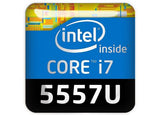 Intel Core i7 5557U 1"x1" Badge de boîtier bombé effet chromé / Logo autocollant