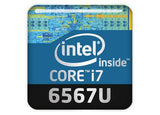 Intel Core i7 6567U 1"x1" Insignia de caja abovedada con efecto cromado / Logotipo adhesivo