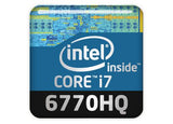 Intel Core i7 6770HQ 1"x1" Badge de boîtier bombé effet chromé / Logo autocollant