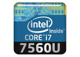 Intel Core i7 7560U 1"x1" Chrome Effect Domed Case Badge / Sticker Logo