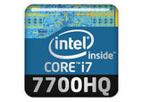 Intel Core i7 7700HQ 1"x1" Badge de boîtier bombé effet chromé / Logo autocollant