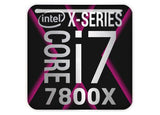 Intel Core i7 7800X 1"x1" Chrome Effect Domed Case Badge / Sticker Logo