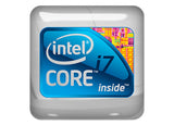 Intel Core i7 inside Design #1 1"x1" Chrome Effect Domed Case Badge / Sticker Logo