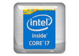 Intel Core i7 Inside Design #3 1"x1" Badge de boîtier bombé effet chromé / Logo autocollant