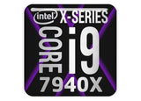 Intel Core i9 7940X 1"x1" Chrome Effect Domed Case Badge / Sticker Logo