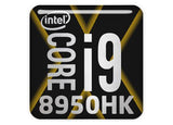 Intel Core i9 8950HK 1"x1" Chrome Effect Domed Case Badge / Sticker Logo