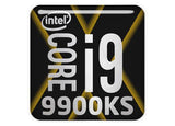 Intel Core i9 9900KS 1"x1" Chrome Effect Domed Case Badge / Sticker Logo